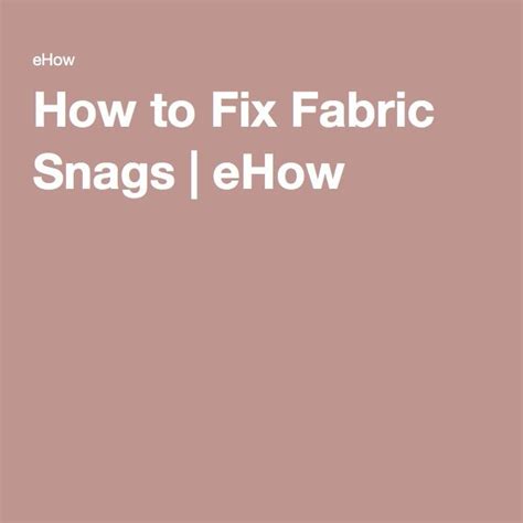 Fixing Snags Tutorial 的图像结果