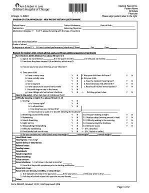 Fillable Online DIVISION OF OTOLARYNGOLOGY - NEW PATIENT HISTORY ...