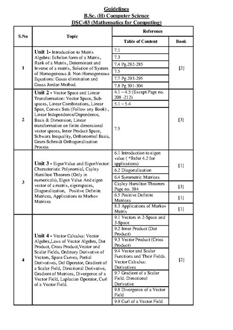 Guidelines for DSC03 (Sem 1) Mathematics for Computing Course - Studocu