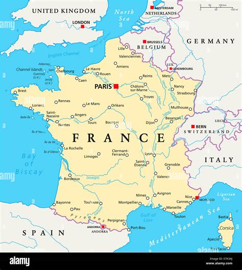 France Map With Regions And Their Capitals Vector Image, 60% OFF