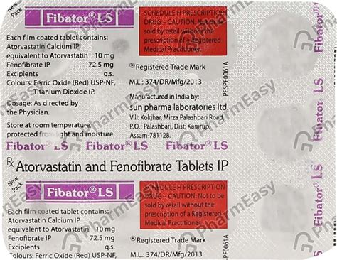 Fibator Ls Strip Of 10 Tablets: Uses, Side Effects, Price & Dosage ...