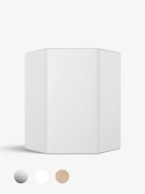Hexagonal box mockup / white - metallic - kraft - Mockups Design