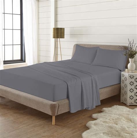 LIZZIE JACOBS Flannelette Brushed Cotton Flat Sheets Super Soft Warm ...