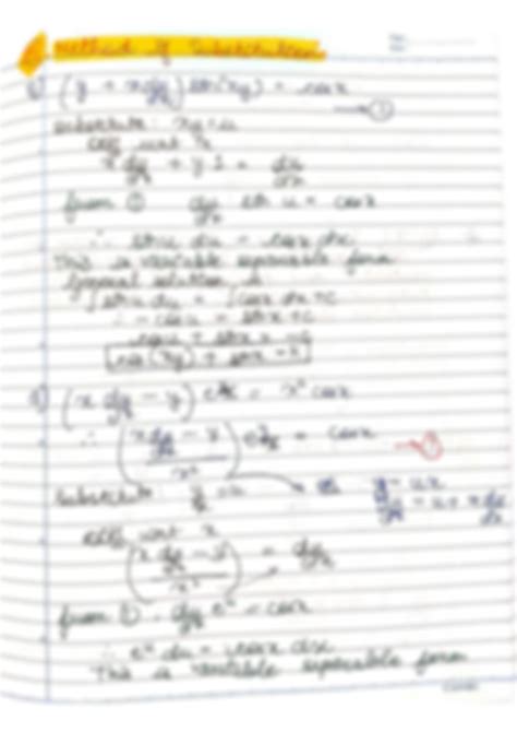 Image result for Differential Equation Example with Solution