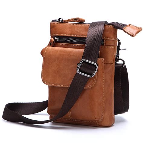 Leather Waist Packs Fanny Pack Belt Bag Men's Shoulder Bags – CRAZE