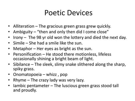 Image result for Poetic Devices Examples