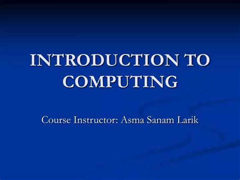 Introduction to Computing 的图像结果