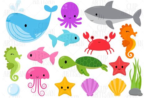 Ocean Animals Clipart Printable