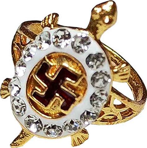 Buy aldomin Shree Meru Ring With Swastik Yantra Positive Energy Brass ...