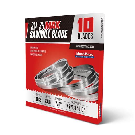 ( 1 Pack / 10 Blades ) SM-36MAX Sawmill Blades , 175in (SKU: 150168MAX