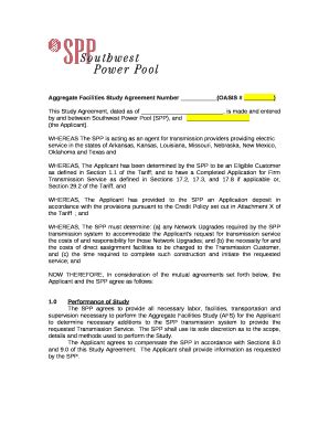 Aggregate Facilities Study Agreement Number (OASIS # ) Doc Template ...