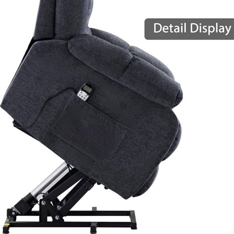 Buy Blue Electric Lift Recliner with Heat Therapy and Massage, Heavy ...
