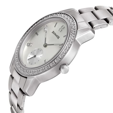Sonata Multifunctions Silver Dial Women Watch With Metal Strap