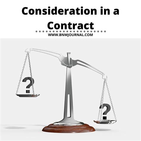 Consideration in a Contract - Black n' White - The Legal Journal
