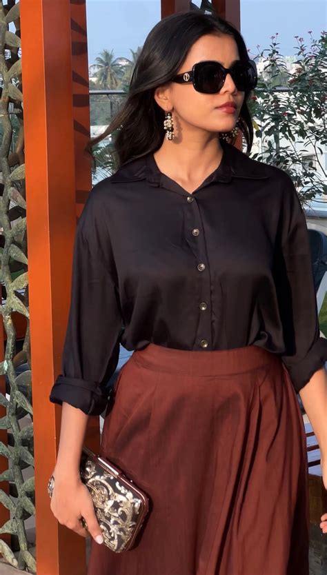 Black Shirt Brown Maxi Skirt Combo – MUCH LOVE STORE