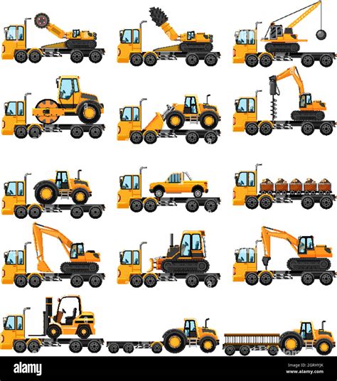 Different types of construction trucks Stock Vector Image & Art - Alamy