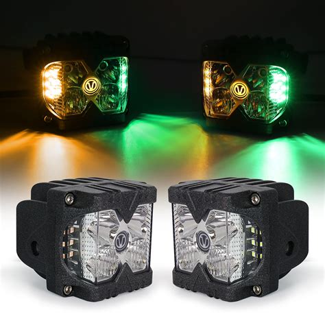 Buy Side Shooter LED Lights, SEUYA Strobe Pod Lights with Yellow ...