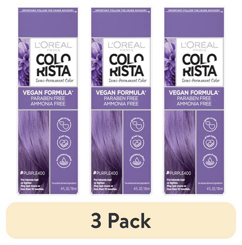 (3 pack) L'Oreal Paris Colorista Semi-Permanent Hair Color, Light ...