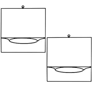 TrustBasket Wall Mount Square Flower Pot Stand - Set of 2| Metal Flower ...