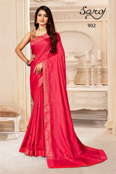Saroj Kalpana Festive Wear Vichitra Silk Saree Collection :textileexport