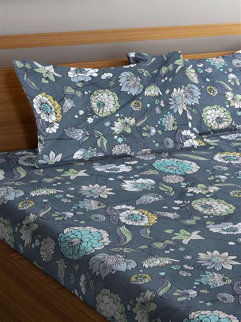 Klotthe Multi Floral 300 TC Cotton Blend Elasticated Super King Double ...