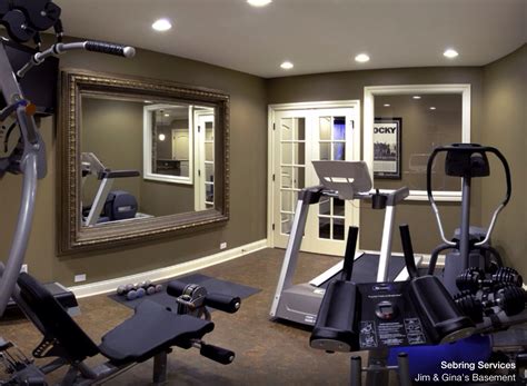 Mirrors go well in any room | Home gym decor, Home gym basement, Home ...