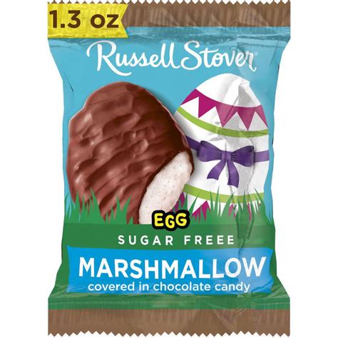 RUSSELL STOVER Sugar Free Marshmallow Chocolate Easter Egg, 1.3 oz. (18 ...