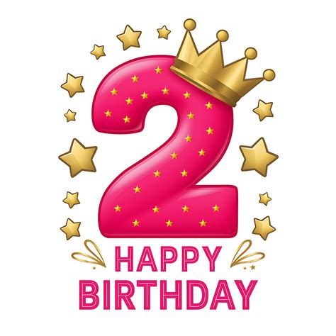 Happy 2nd Birthday Logo Happy Second Birthday Stock Illustrations