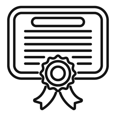 Coping skills diploma icon outline vector health mental reduce ...