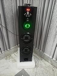 AKAI HA-TS50 50W Bluetooth Tower Speaker Wooden Cabinet Subwoofer Echo ...