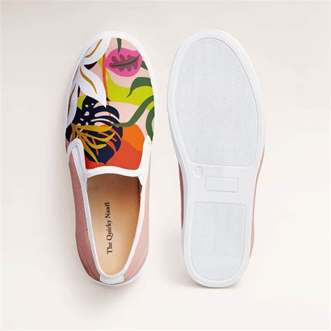 Buy The Quirky Naari Abstract Floral Slip-On Sneakers - Multi-Color Online