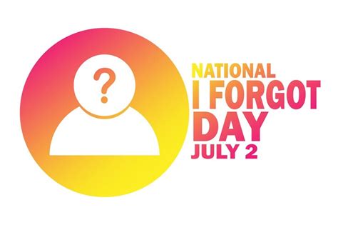 National i forgot day vector illustration | Premium Vector