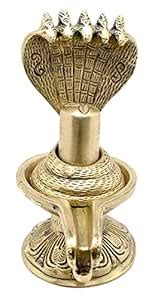 Buy Antiqe Brass Shivling with Sheshnag Showpiece Muti Statue Pooja ...
