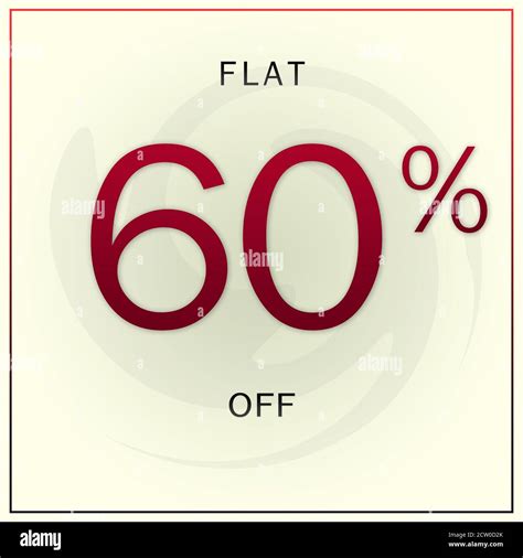 Flat 60% Off Modern Discount Sale Offer Banner Template Design Stock ...