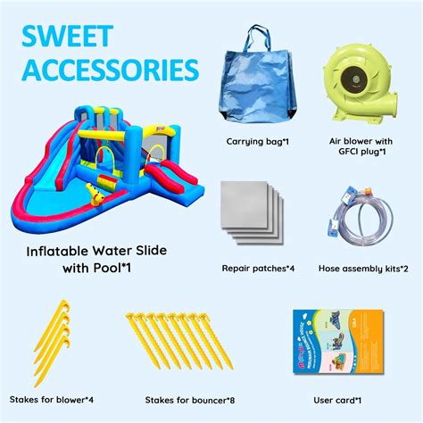 MIRUNAIR Inflatable Water Slide, Blow Up Bounce House Include India | Ubuy