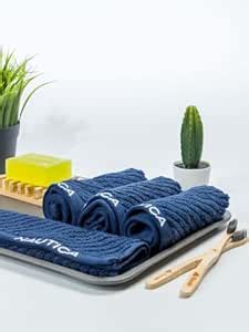 NAUTICA Fluffy Zero Twist 100% Cotton Towel -4pc Face Towel (Cross View ...