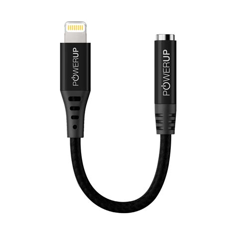 POWERUP Multi-Layer Lightning to Aux Cable 3.5mm Jack Connector Adapter ...