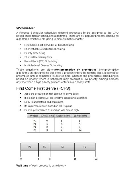 CPU Scheduling - CPU Scheduler A Process Scheduler schedules different ...