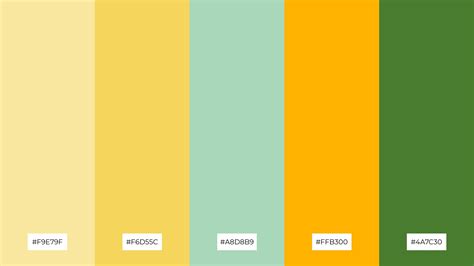 The Best 15 Yellow Orange Green Color Palette Combinations