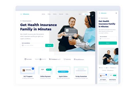 Insurance Web Design 的图像结果