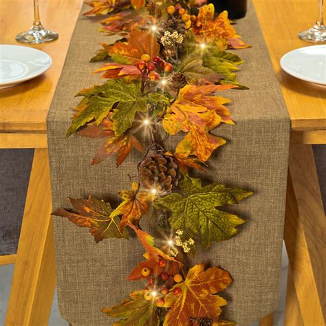 Amazon.com: unlemoni Fall Decor 6 Feet Fall Garland with Lights ...