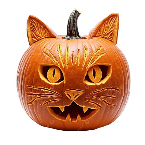 Cute Cat Pumpkin Carvings