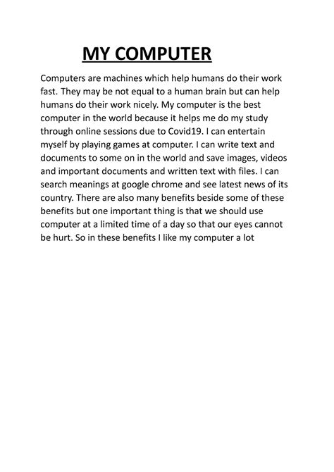 Image result for Paragraph On Computer