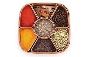 Molzo 7 Section Plastic MASALA Storage Box Garam Masala Items ...