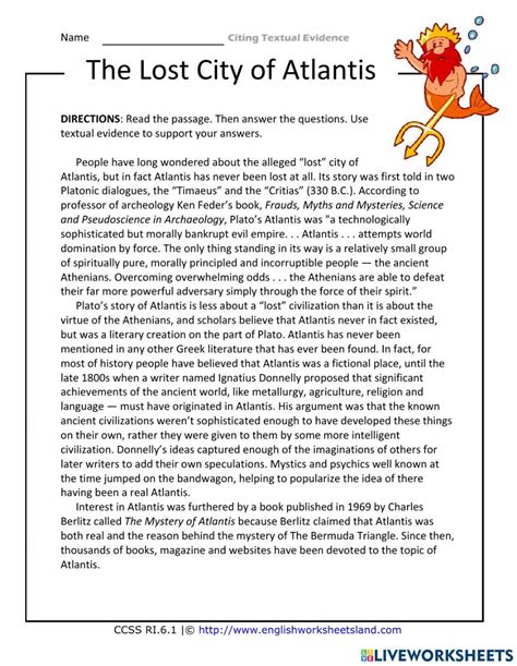 Image result for Reading Worksheets Text Evidence