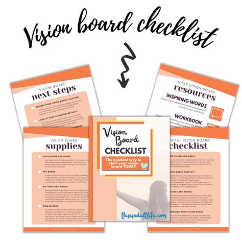 Image result for Vision Board Checklist Excel Example
