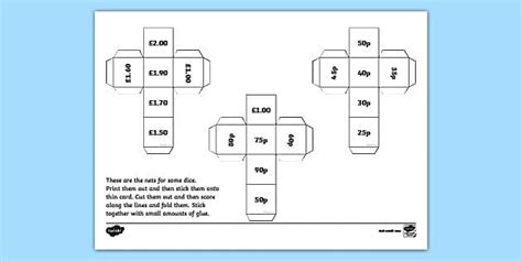 Money Dice Net (teacher made) - Twinkl