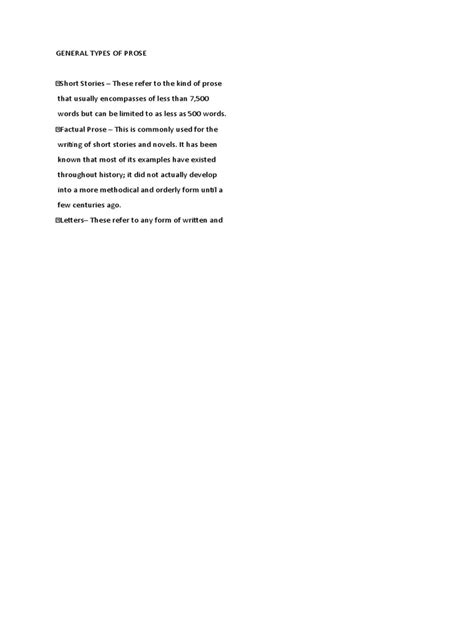 Image result for Prose Narrative Examples