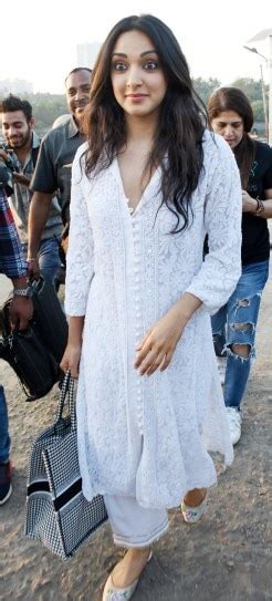 Kiara Advani in all-white sheer chikankari suit looks effortlessly ...
