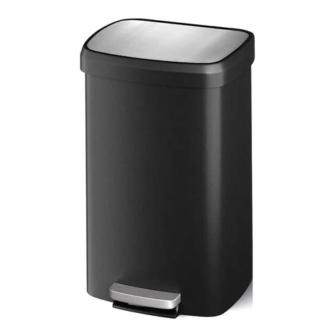 12 Gallon Step-On Trash Can, Durable Plastic Garbage Can - Overstock ...